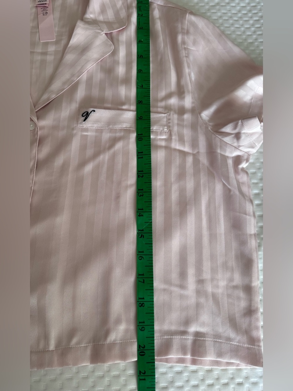Victoria's Secret Light Pink Striped Short-Sleeve Pajama Set L - Picture 10 of 16